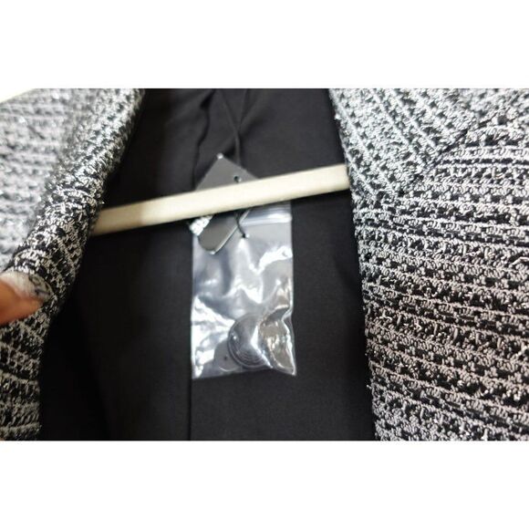 Express Textured Metallic Double Breasted Blazer - Picture 5 of 8